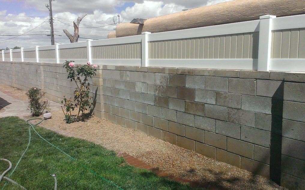 Two Tone Vinyl on Cinder Block